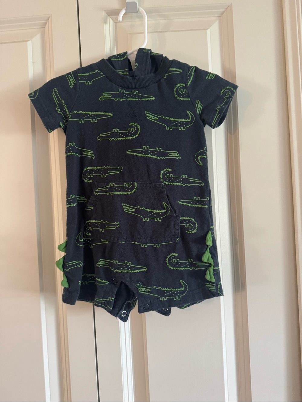 Carter's Navy One-Piece Bodysuit with Green Alligator Print
